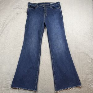 Gap Authentic Flare High Rise Button Fly Jeans Women’s 32 Blue Cotton Western